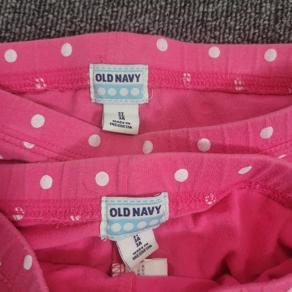 Old Navy Circo 3T Bike Shorts Bundle 4PK Pink Polka Dot Purple Black Elastic